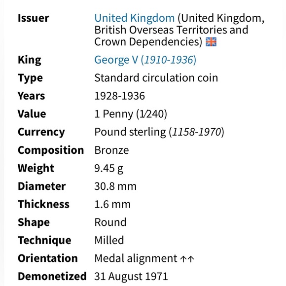 🎈$5 add on - 1936 ONE PENNY - George V - Picture 3 of 6